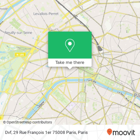 Mapa Dvf, 29 Rue François 1er 75008 Paris