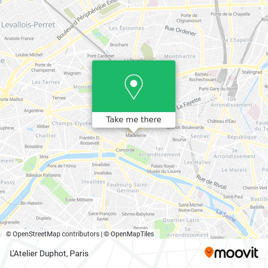 L'Atelier Duphot map