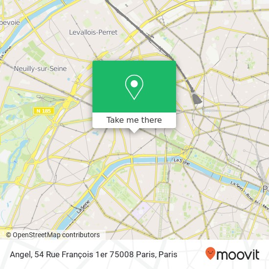 Angel, 54 Rue François 1er 75008 Paris map