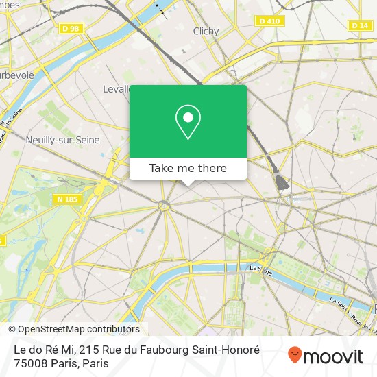 Le do Ré Mi, 215 Rue du Faubourg Saint-Honoré 75008 Paris map
