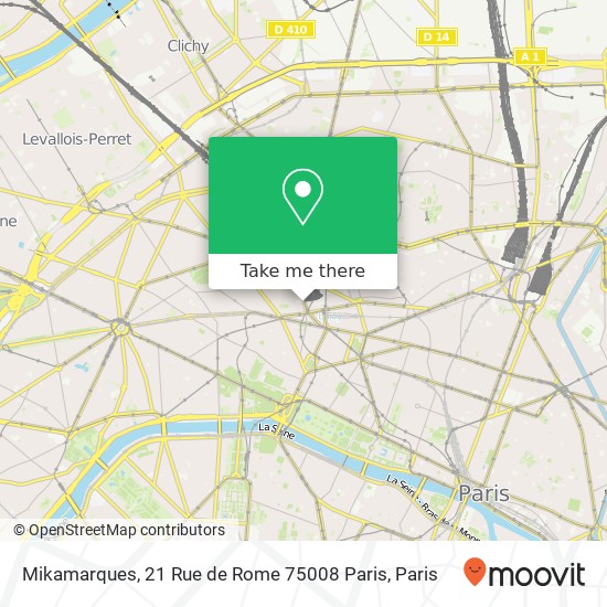 Mapa Mikamarques, 21 Rue de Rome 75008 Paris