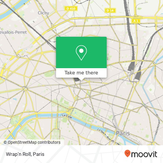 Wrap'n Roll, 10 Rue de Budapest 75009 Paris map