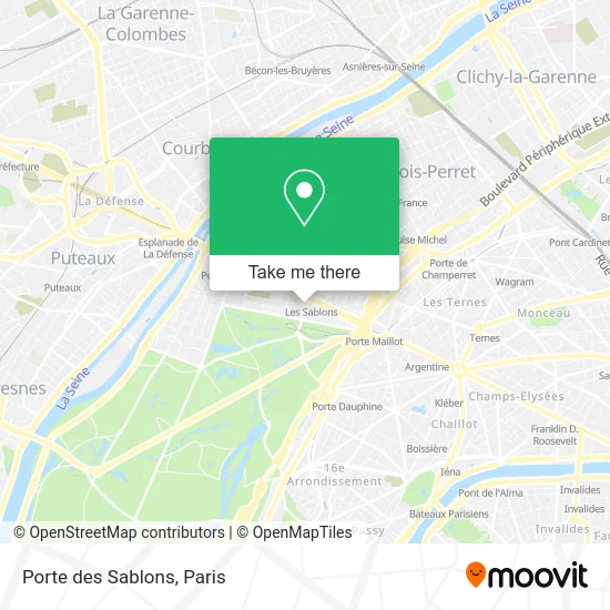 Porte des Sablons map