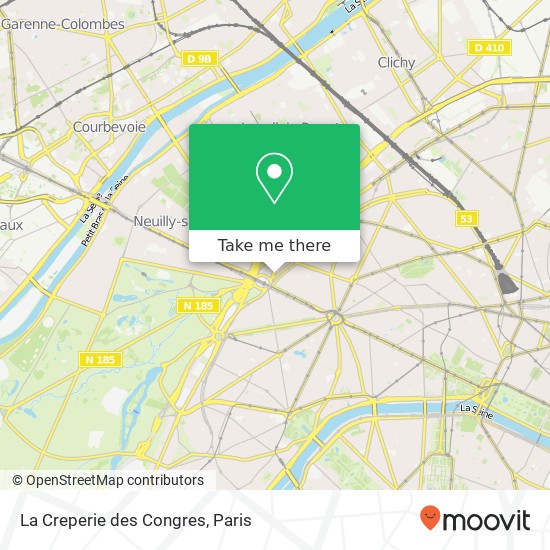 Mapa La Creperie des Congres, 95 Boulevard Gouvion-Saint-Cyr 75017 Paris