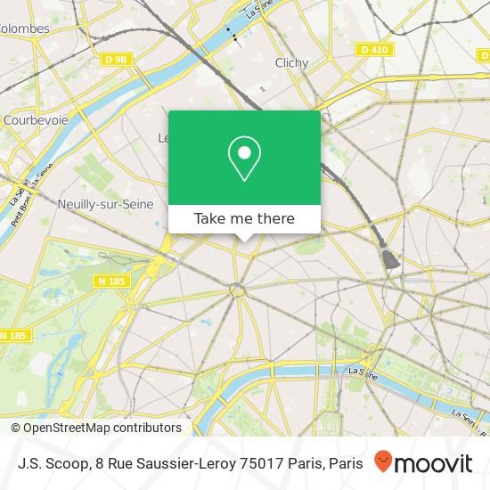 J.S. Scoop, 8 Rue Saussier-Leroy 75017 Paris map