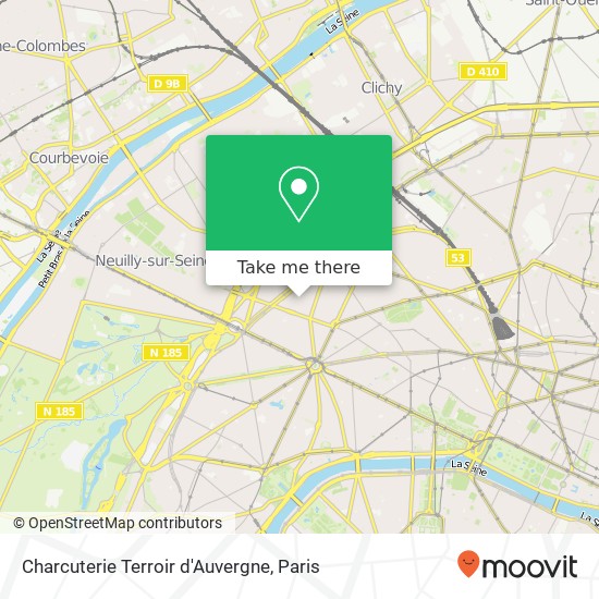 Mapa Charcuterie Terroir d'Auvergne, 4 Rue Lebon 75017 Paris