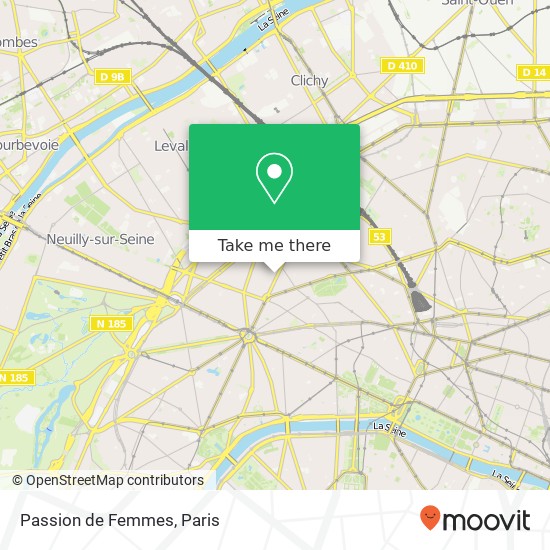 Mapa Passion de Femmes, 2 Rue Rennequin 75017 Paris