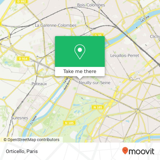 Mapa Orticello, 7 Rue du Château 92200 Neuilly-sur-Seine