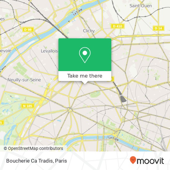 Mapa Boucherie Ca Tradis, 62 Rue de Prony 75017 Paris