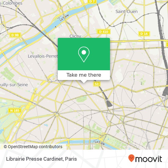 Mapa Librairie Presse Cardinet