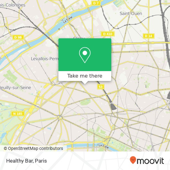 Mapa Healthy Bar, 35 Rue Jouffroy d'Abbans 75017 Paris