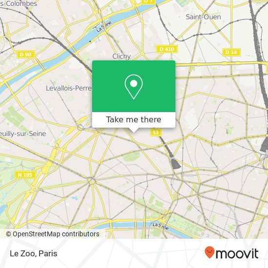 Mapa Le Zoo, 87 Rue Cardinet 75017 Paris