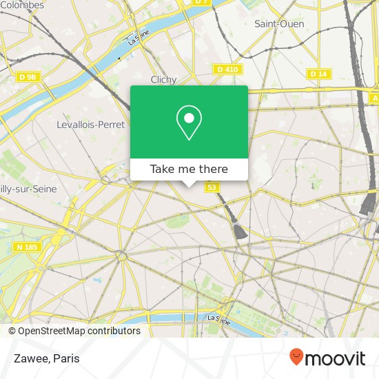 Mapa Zawee, 81 Rue de Lévis 75017 Paris