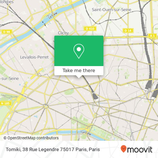 Tomiki, 38 Rue Legendre 75017 Paris map