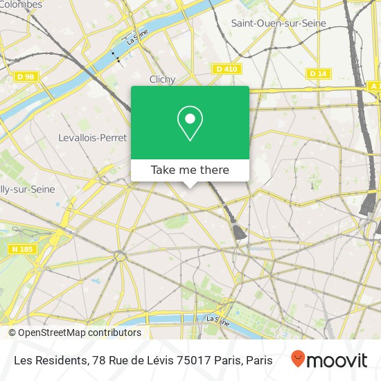 Les Residents, 78 Rue de Lévis 75017 Paris map