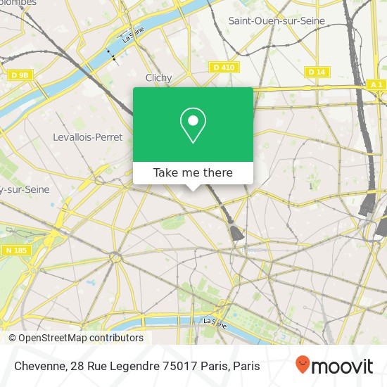 Chevenne, 28 Rue Legendre 75017 Paris map