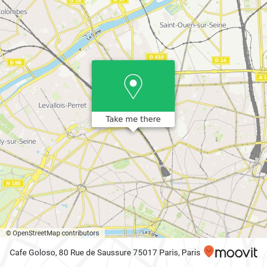 Cafe Goloso, 80 Rue de Saussure 75017 Paris map