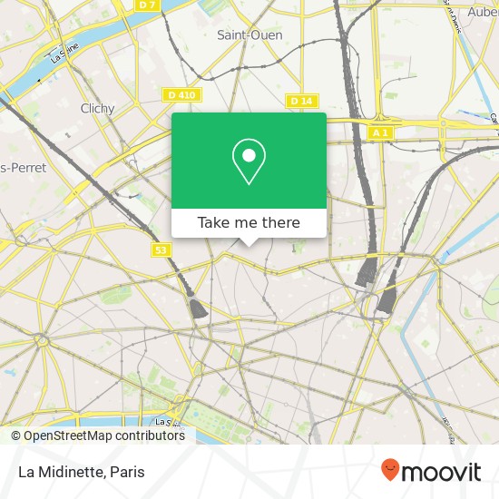 Mapa La Midinette, 2 Rue Robert Planquette 75018 Paris