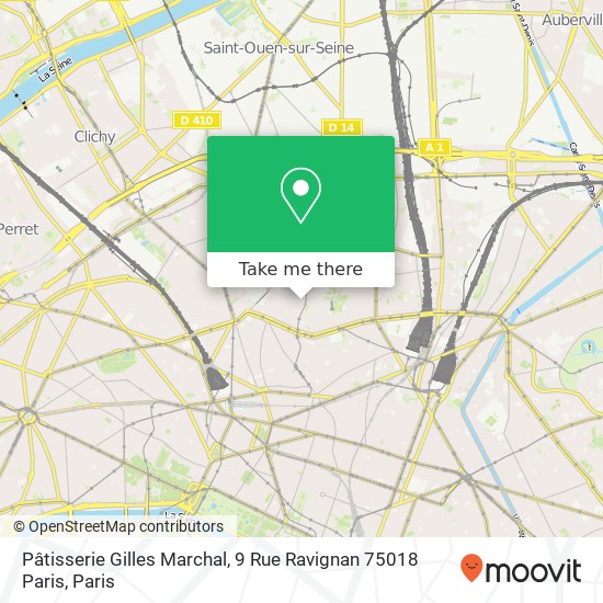 Pâtisserie Gilles Marchal, 9 Rue Ravignan 75018 Paris map