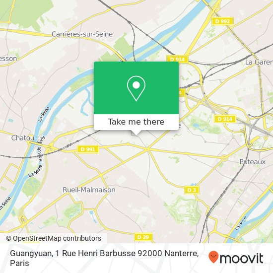 Mapa Guangyuan, 1 Rue Henri Barbusse 92000 Nanterre