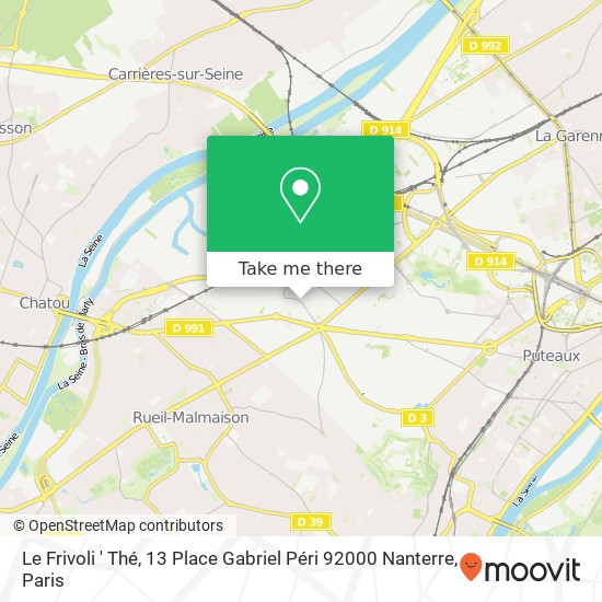 Le Frivoli ' Thé, 13 Place Gabriel Péri 92000 Nanterre map