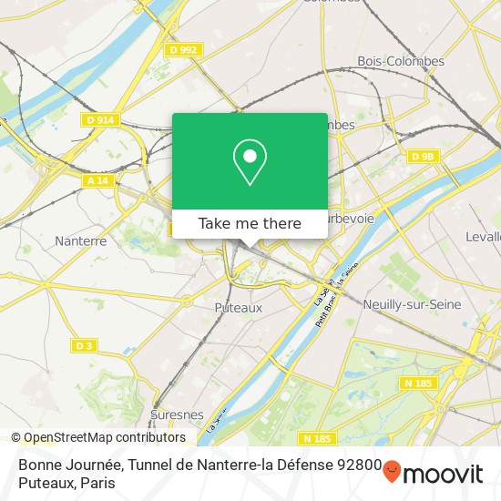 Bonne Journée, Tunnel de Nanterre-la Défense 92800 Puteaux map