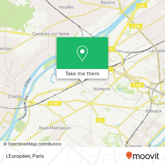 Mapa L'Européen, 87 Rue Maurice Thorez 92000 Nanterre