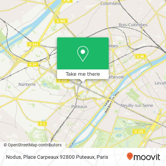 Mapa Nodus, Place Carpeaux 92800 Puteaux