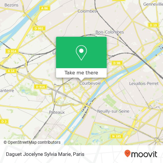 Mapa Daguet Jocelyne Sylvia Marie, 18 Rue Baudin 92400 Courbevoie