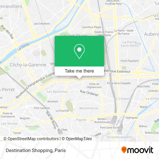Destination Shopping map