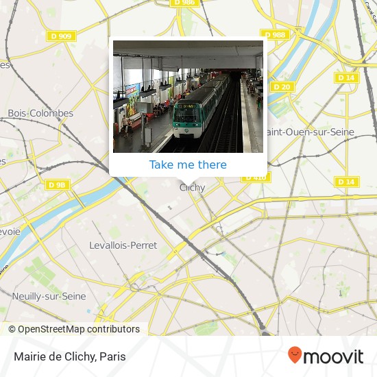 Mapa Mairie de Clichy