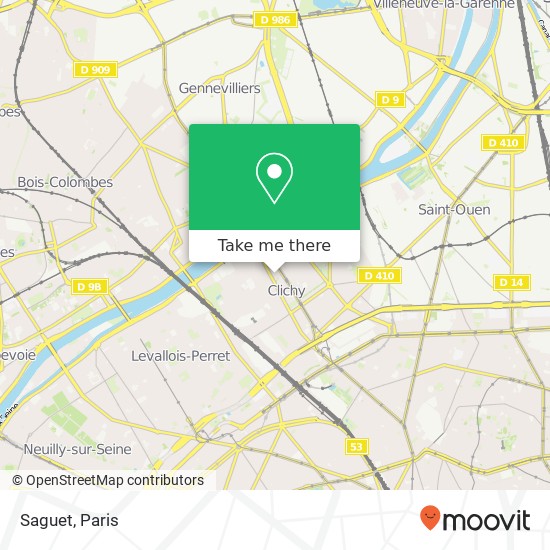 Saguet, 6 Rue du Landy 92110 Clichy map