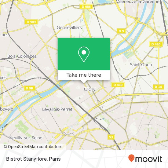 Bistrot Stanyflore, 111 Boulevard Jean Jaurès 92110 Clichy map