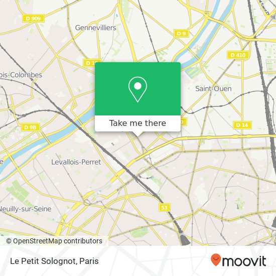 Le Petit Solognot, 2 Rue Morice 92110 Clichy map