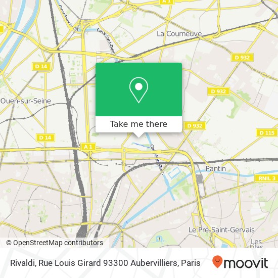 Rivaldi, Rue Louis Girard 93300 Aubervilliers map