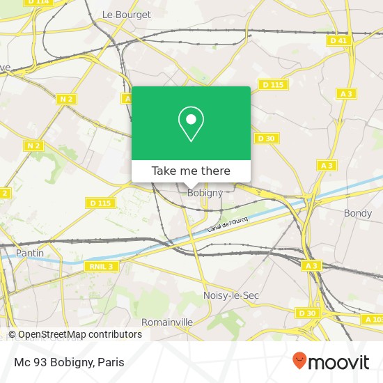 Mc 93 Bobigny map