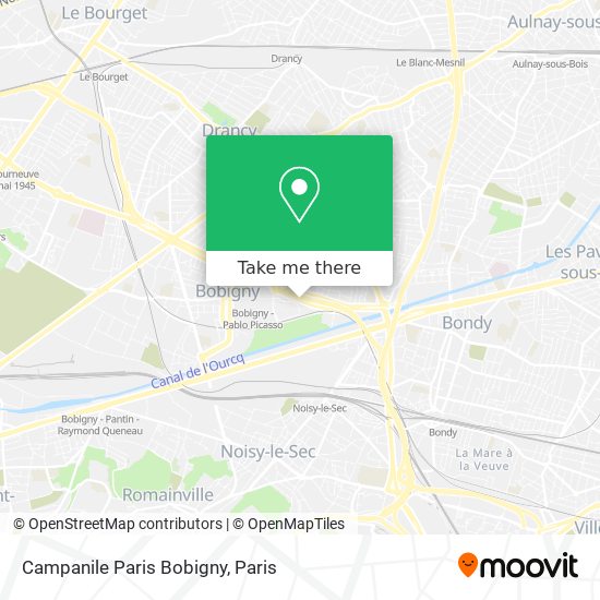 Campanile Paris Bobigny map