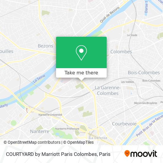 Mapa COURTYARD by Marriott Paris Colombes