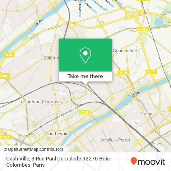 Cash Ville, 3 Rue Paul Déroulède 92270 Bois-Colombes map