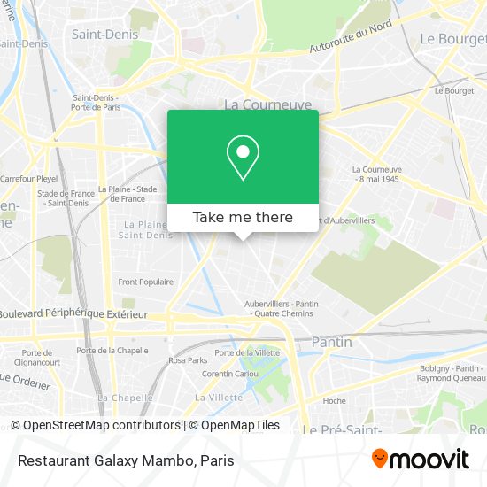 Restaurant Galaxy Mambo map