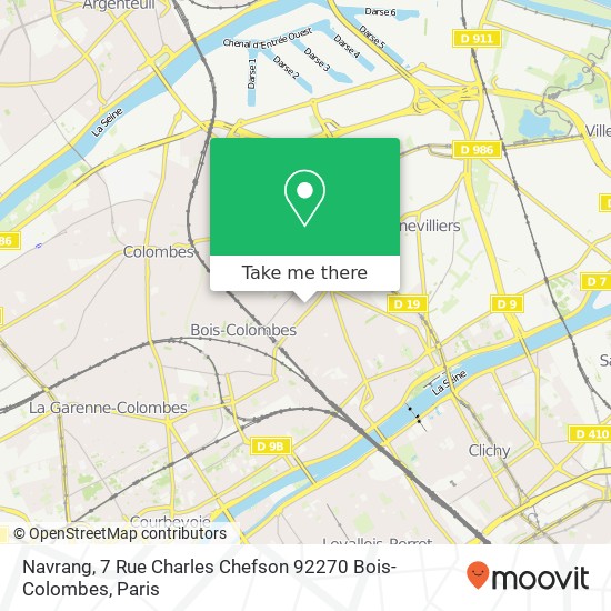 Navrang, 7 Rue Charles Chefson 92270 Bois-Colombes map