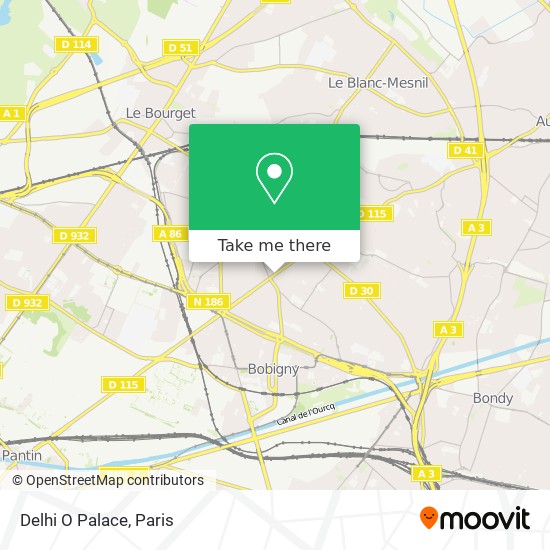 Delhi O Palace map