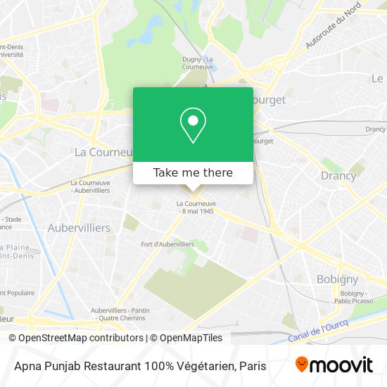 Apna Punjab Restaurant 100% Végétarien map