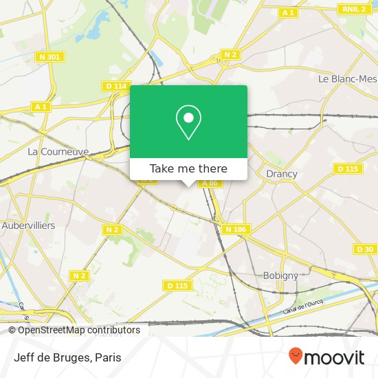 Jeff de Bruges, Cité Youri Gagarine 93700 Drancy map