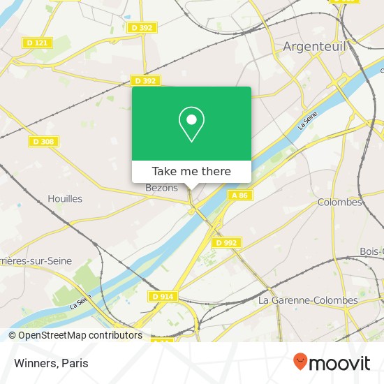Mapa Winners, 34 Rue de Pontoise 95870 Bezons
