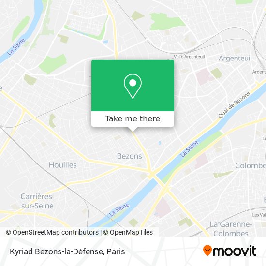 Mapa Kyriad Bezons-la-Défense