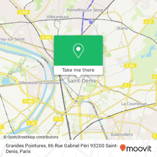 Grandes Pointures, 86 Rue Gabriel Péri 93200 Saint-Denis map