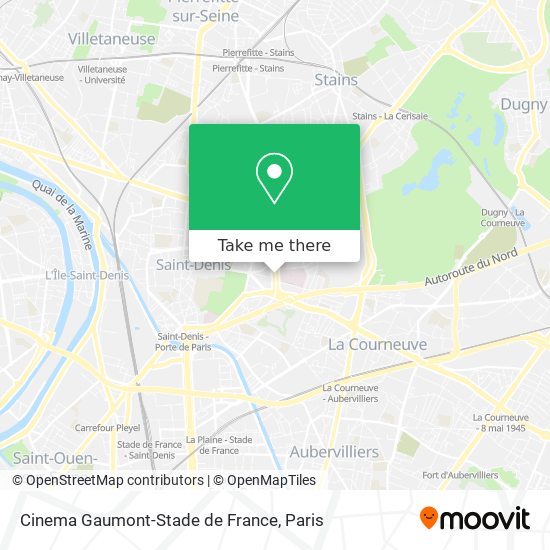 Mapa Cinema Gaumont-Stade de France