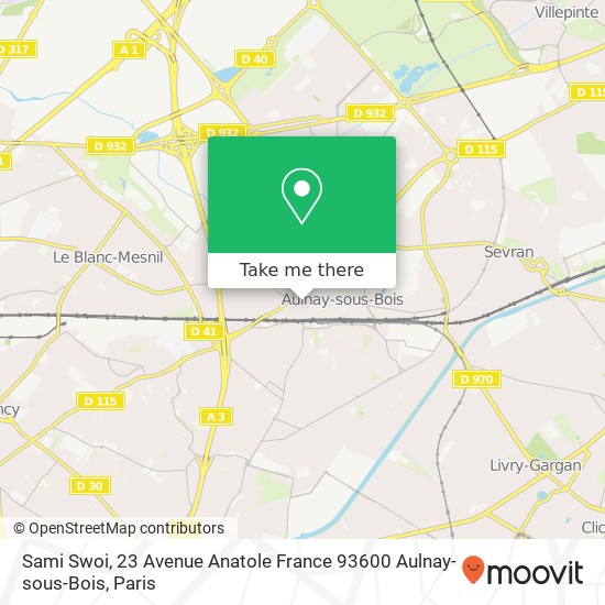 Sami Swoi, 23 Avenue Anatole France 93600 Aulnay-sous-Bois map