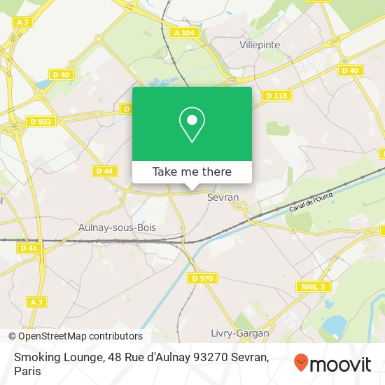 Smoking Lounge, 48 Rue d'Aulnay 93270 Sevran map